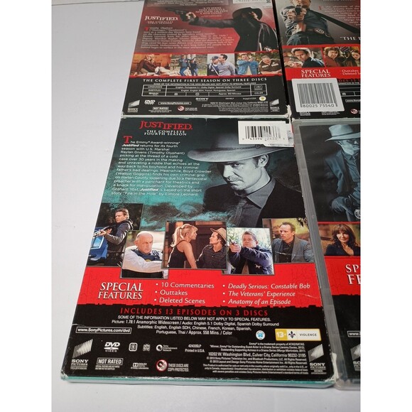 Justified Complete Series (DVD, Seasons 1–6, 18-Disc Set) - Picture 12 of 14